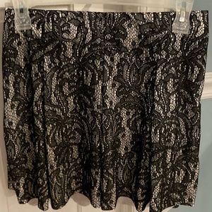 Black and White Lace Skirt for Sale